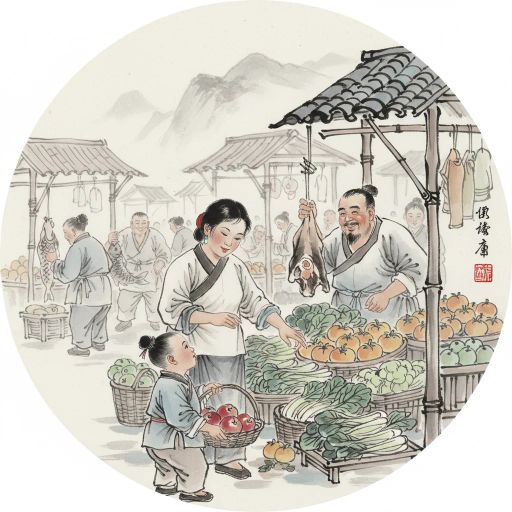 A Busy Morning at the Market thumbnail